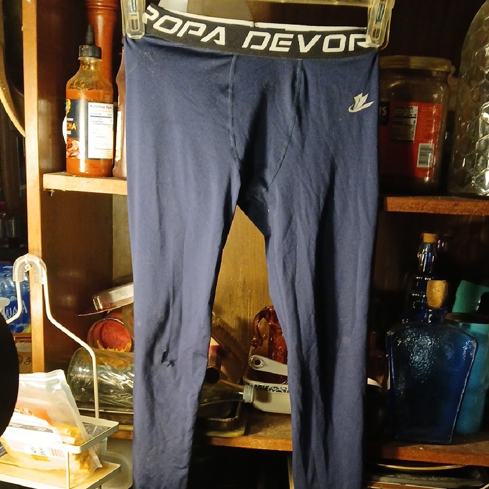 Men's Navy Joggers- M Has Hole Right Knee